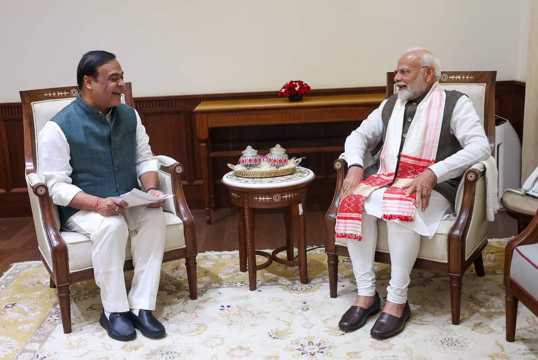 প্ৰধানমন্ত্ৰী নৰেন্দ্ৰ মোদীক সাক্ষাৎ মুখ্যমন্ত্ৰী ড০ হিমন্ত বিশ্ব শৰ্মাৰ