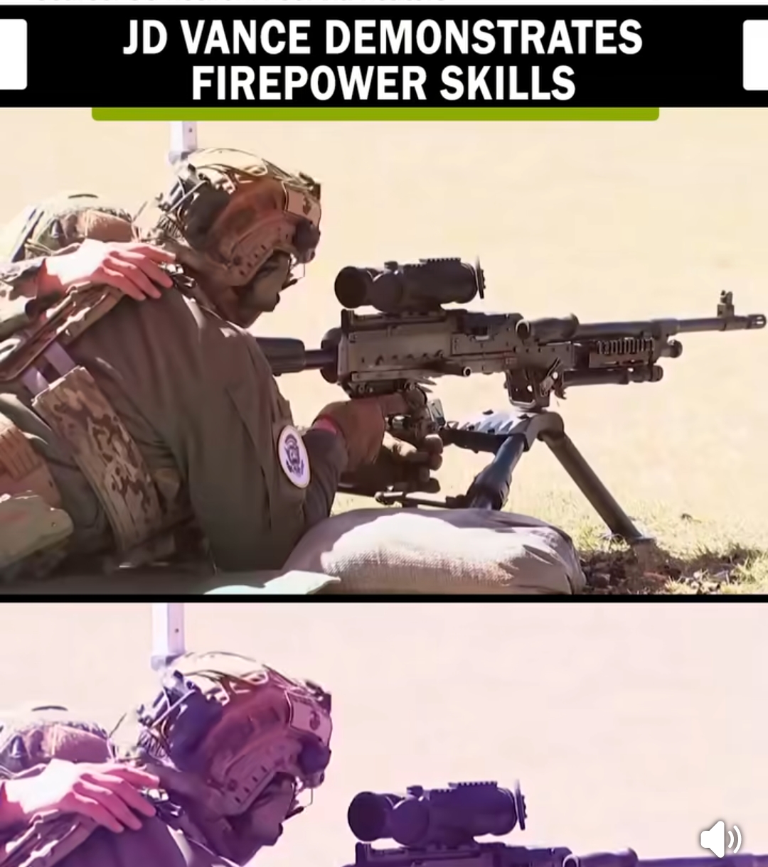 US VP JD Vance demonstrates firepower, firing M240B machine gun, Sniper, Howitzer at Quantico