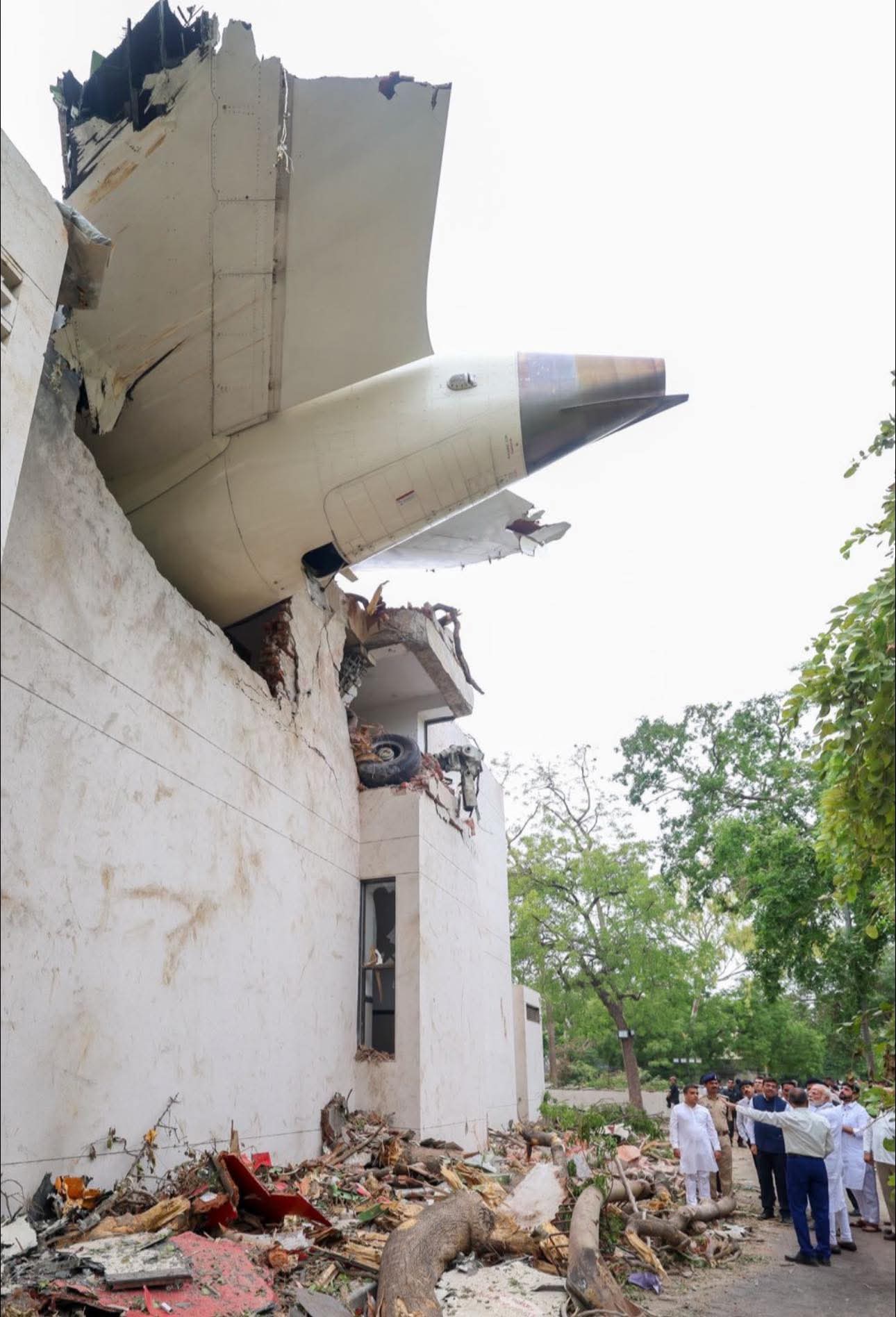 Prime Minister Visits Crash Site in Ahmedabad
