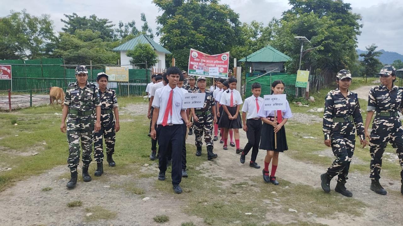 24वीं बटालियन सशस्त्र सीमा बल रंगिया ने किया नशा मुक्त भारत अभियान रैली का आयोजन*