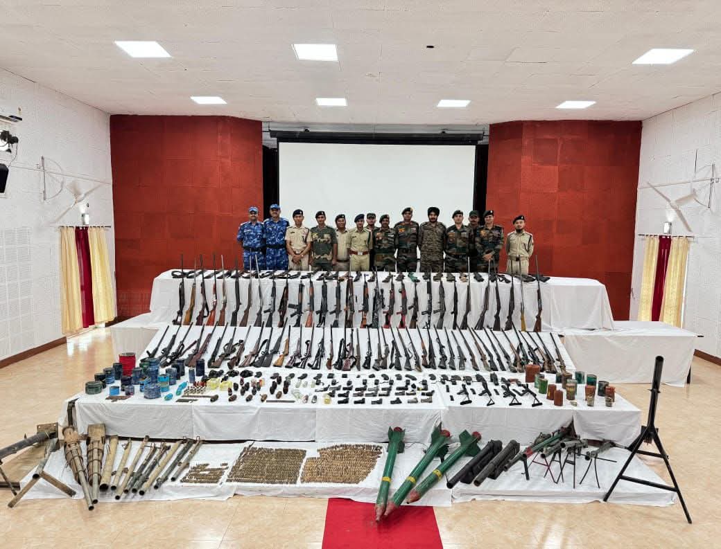 Massive Arms Recovery in Manipur: Security Forces Seize 155 Weapons, 39 IEDs, and Over 1,600 Rounds of Ammunition