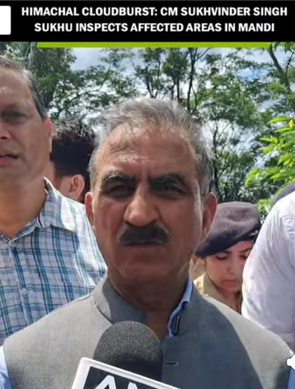 Himachal Pradesh Cloudburst: CM Sukhvinder Singh Sukhu Inspects Affected Areas, Assures Probe into Landslides