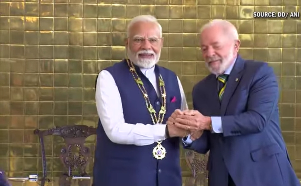 PM Modi को Brazil के राष्ट्रपति द्वारा National Order of the Southern Cross से किया गया सम्मानित