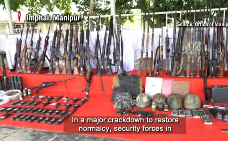 Manipur: Massive Arms Cache Recovered in Security Raids