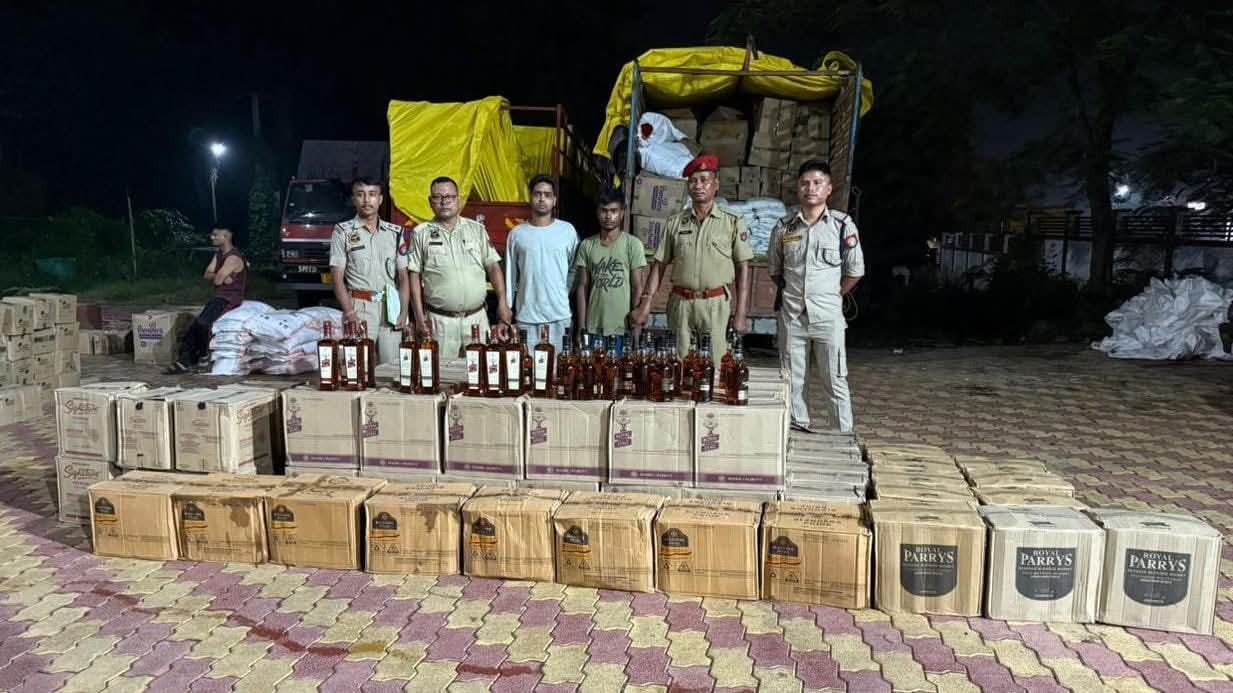 Truck Carrying Meghalaya-Only Liquor Seized at Jorabat Naka, Two Arrested